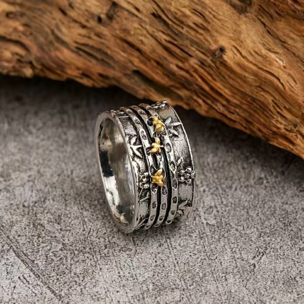 Bumble Bee Boho Two Tone Ring #1160 - Picture 4 of 8
